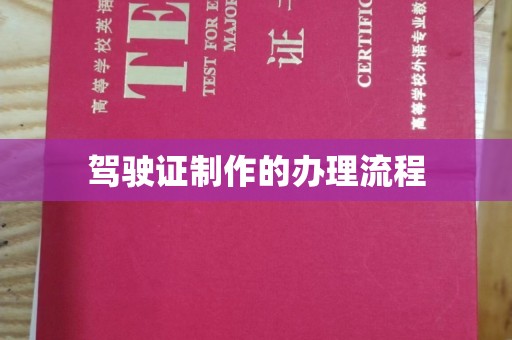 黎平驾驶证制作的办理流程