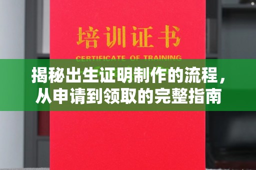 黎平揭秘出生证明制作的流程，从申请到领取的完整指南